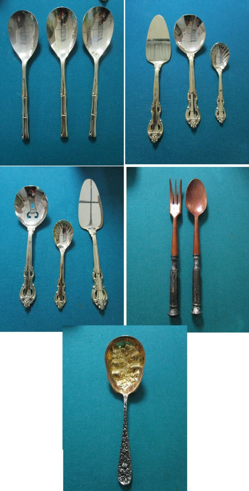 SERVERS CUTLERY TOWLE, OXFORD, SUPREME, FRANCE STERLING WOOD, GODINGER PICK1