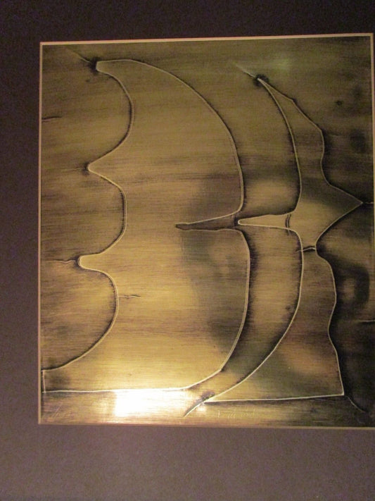 "FLIGHT" BY SICA  WORK ON METAL 98/120 SIGNED BY ARTIST 16 X 18 FRAMED MATTED