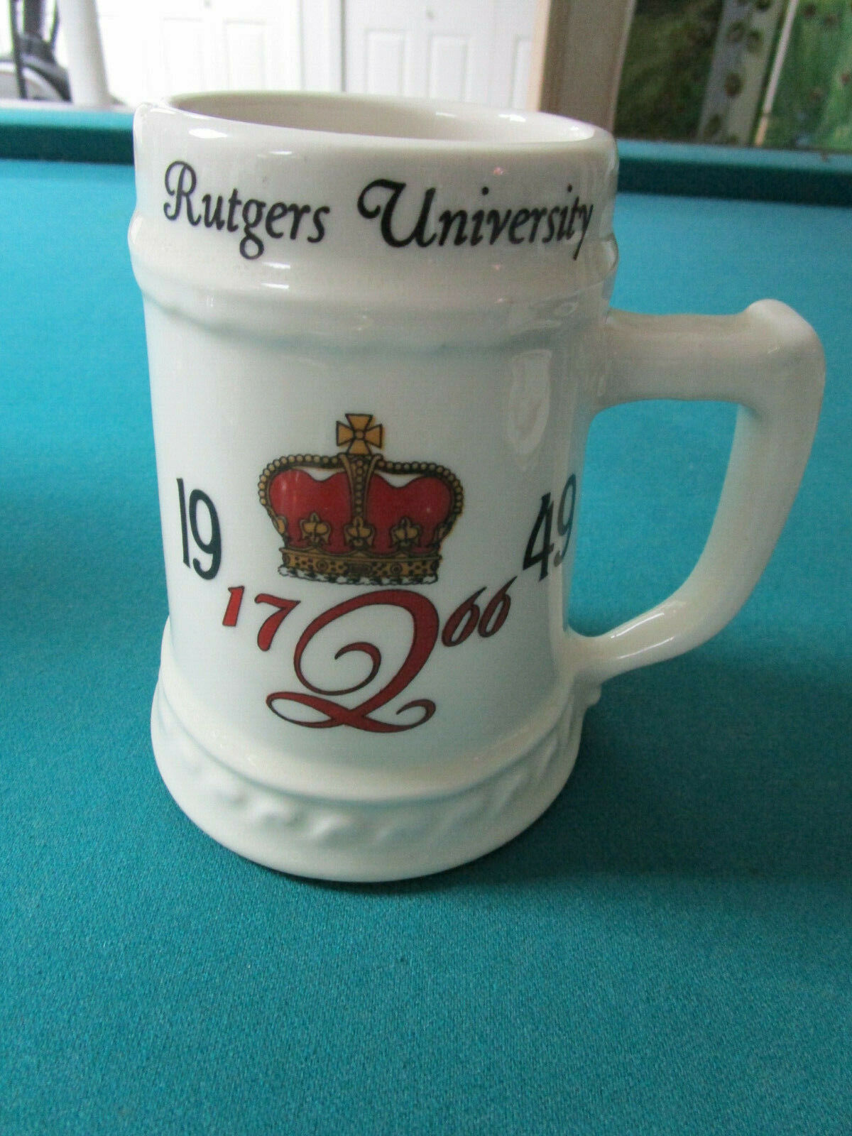 ADVERTISING MUG RUTGERS UNIVERSITY 1949