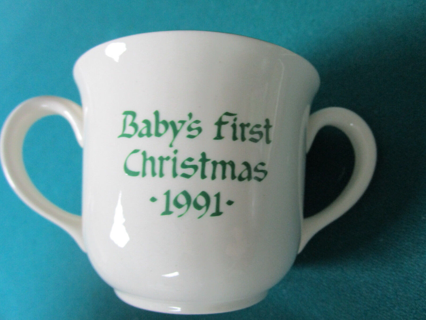 1991 SPODE FIRST BABY CHRISTMAS SET CUP AND SAUCER NIB