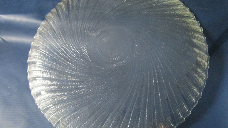 Arcoroc FRANCE Seabreeze Swirl SPIRAL FLEUR FLORAL CHEESE TRAY PLATTER 13" PICK1