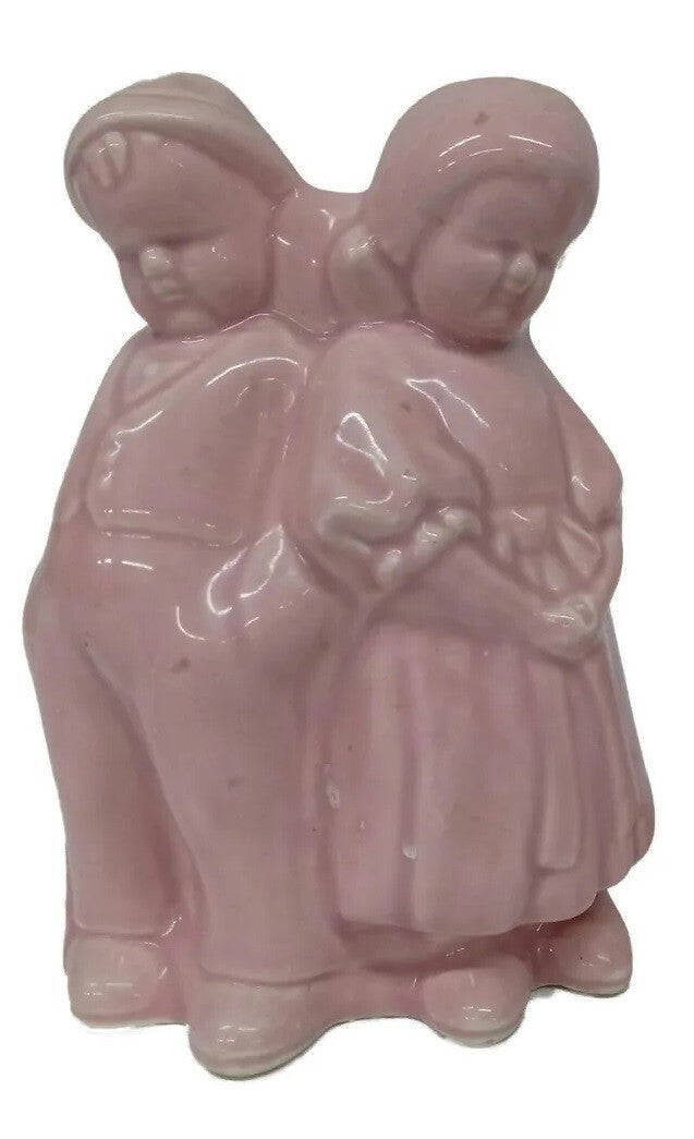 Vintage Shawnee Boy & Girl Sweethearts/ MAD CHILDREN Pink Planter/Vase PICK1 ^^^
