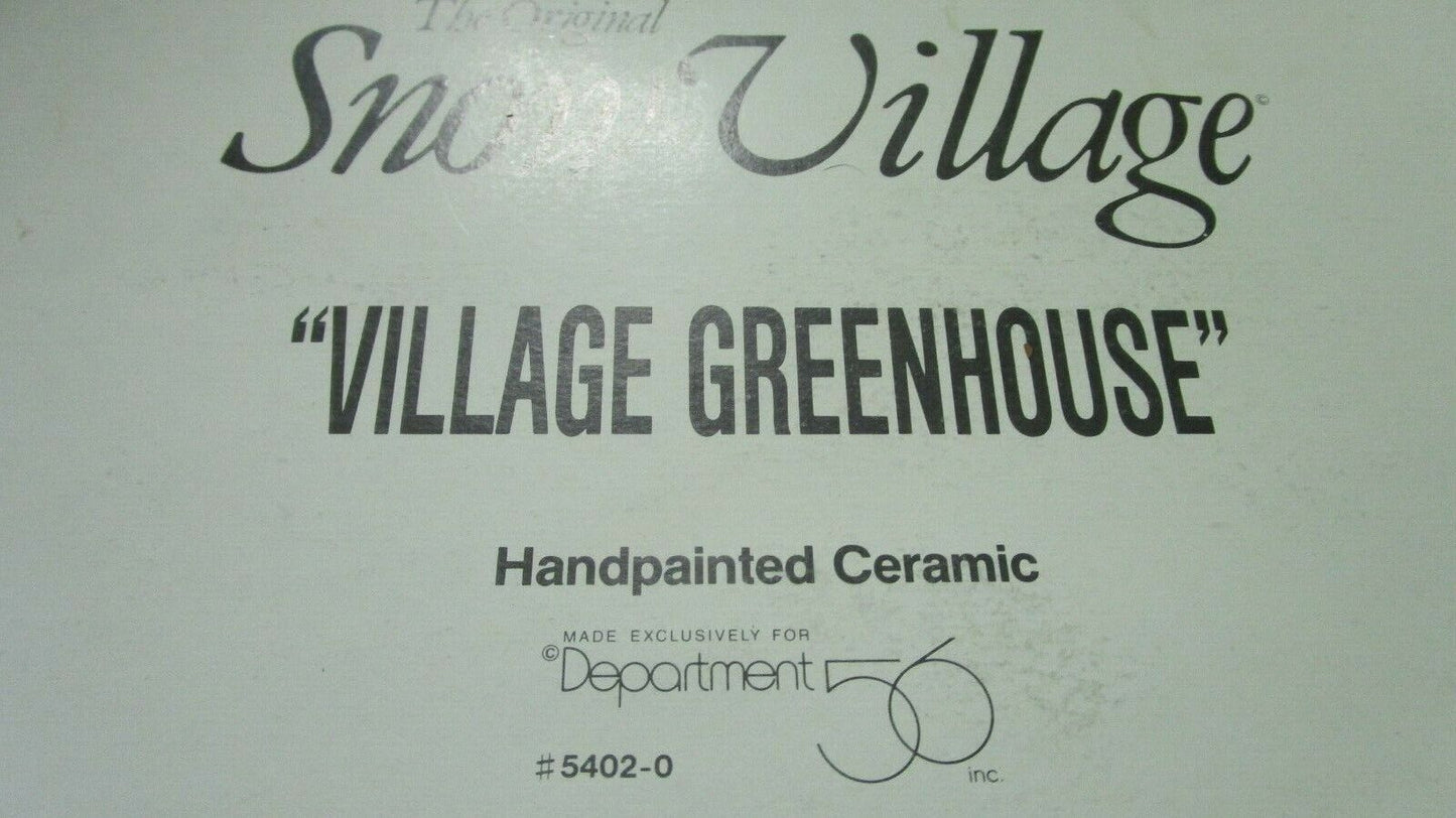 VILLAGE GREENHOUSE LIGHTED ORIGINAL DEPT 56  NEW SHOW-ROOM-MODEL