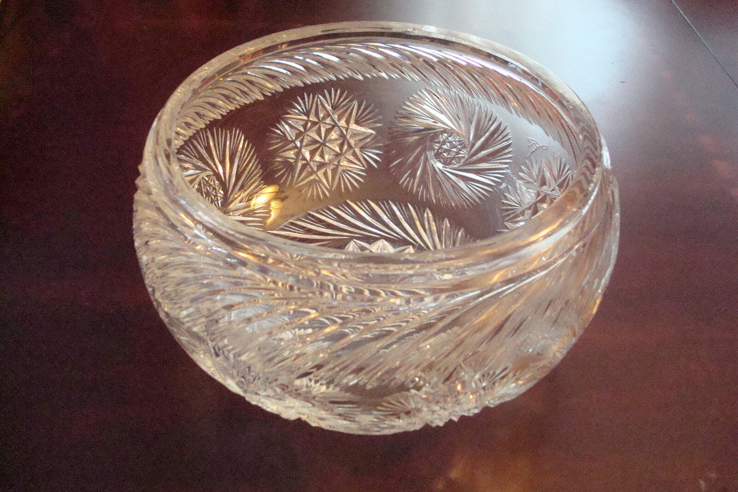 Vintage cut crystal BRILLIANT  PERIOD PATTERN Glass Bowl Centerpiece [GLASS15BSK