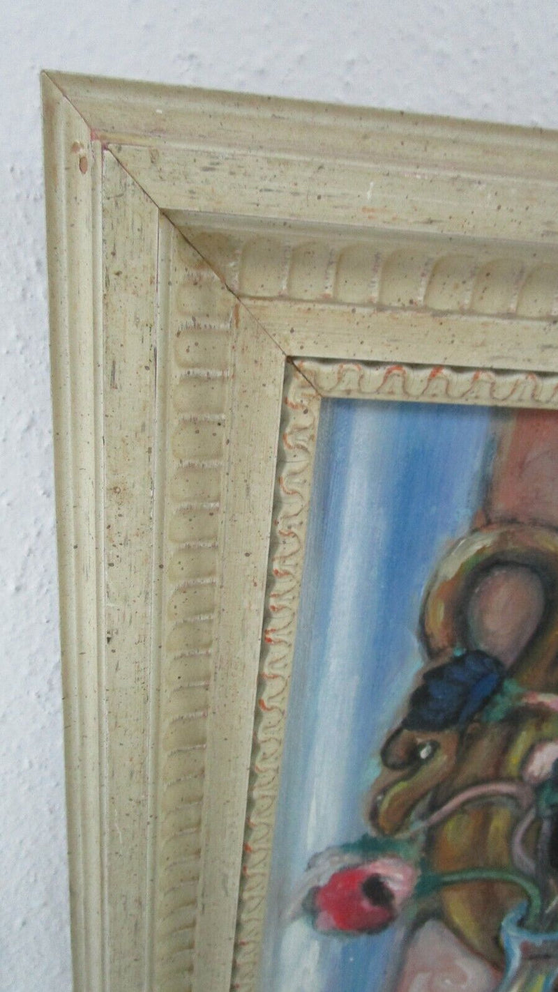 AFTER HENRY MATISSE STILL LIVE BOUQUET OIL ON CANVAS with metal label