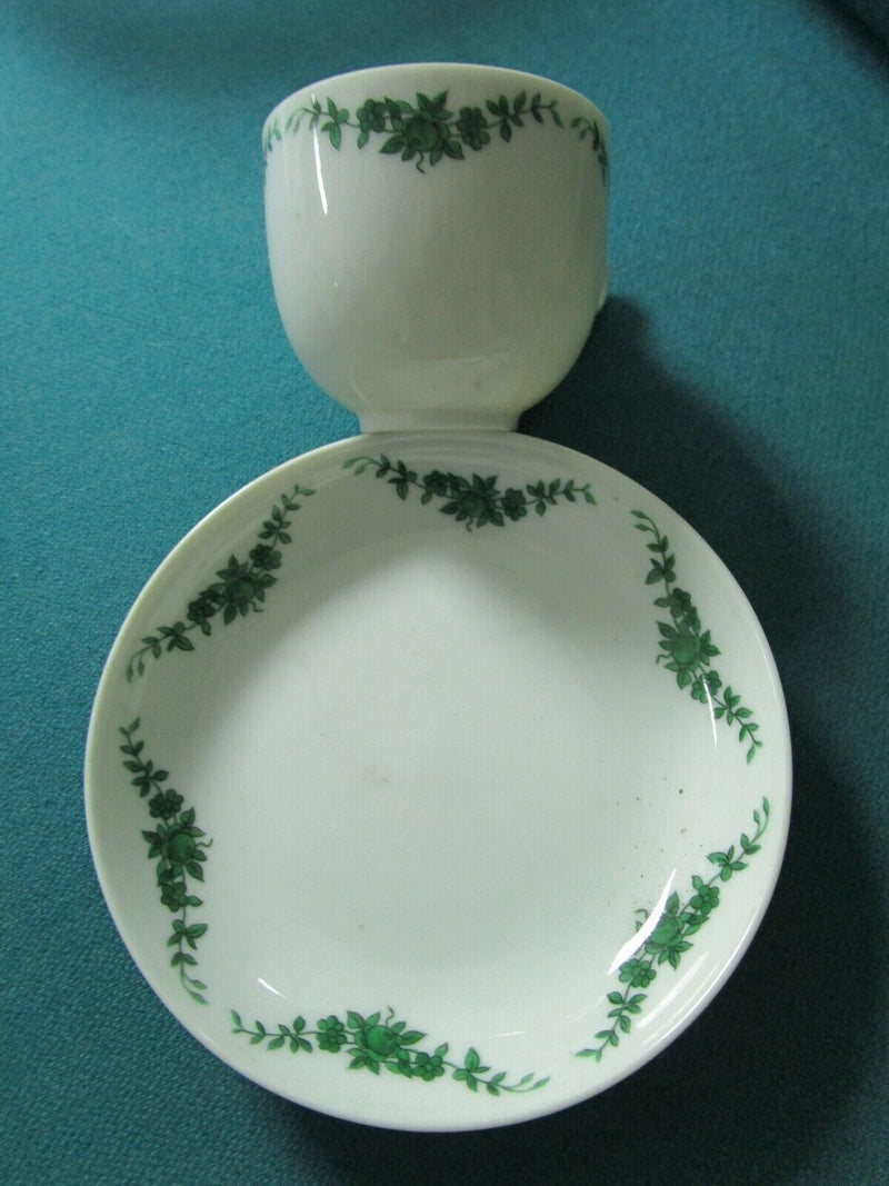 Fustenberg Germany Green Floral Swag Set Coffee Pot- Cups- Saucers- [84C]