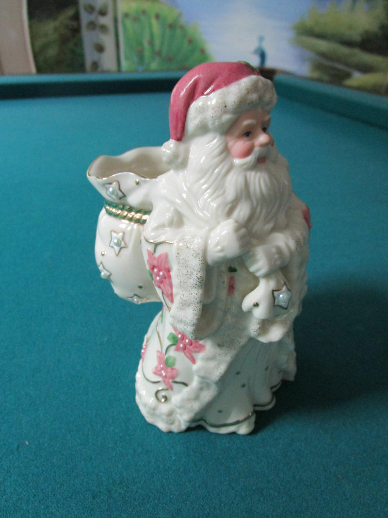 Lenox Candy Dish Asthray Santa "Petals & Pearls"  Christmas Holiday Orig  Pick1^