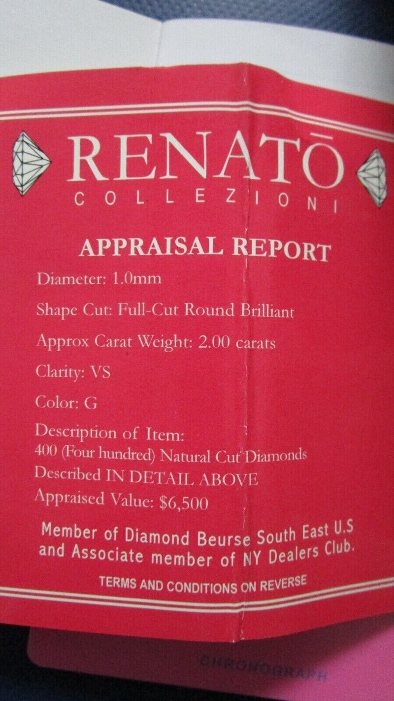 Renato Wilde Beast Diamond Chronograph Watch Beauty Collection 400 Natural Cut