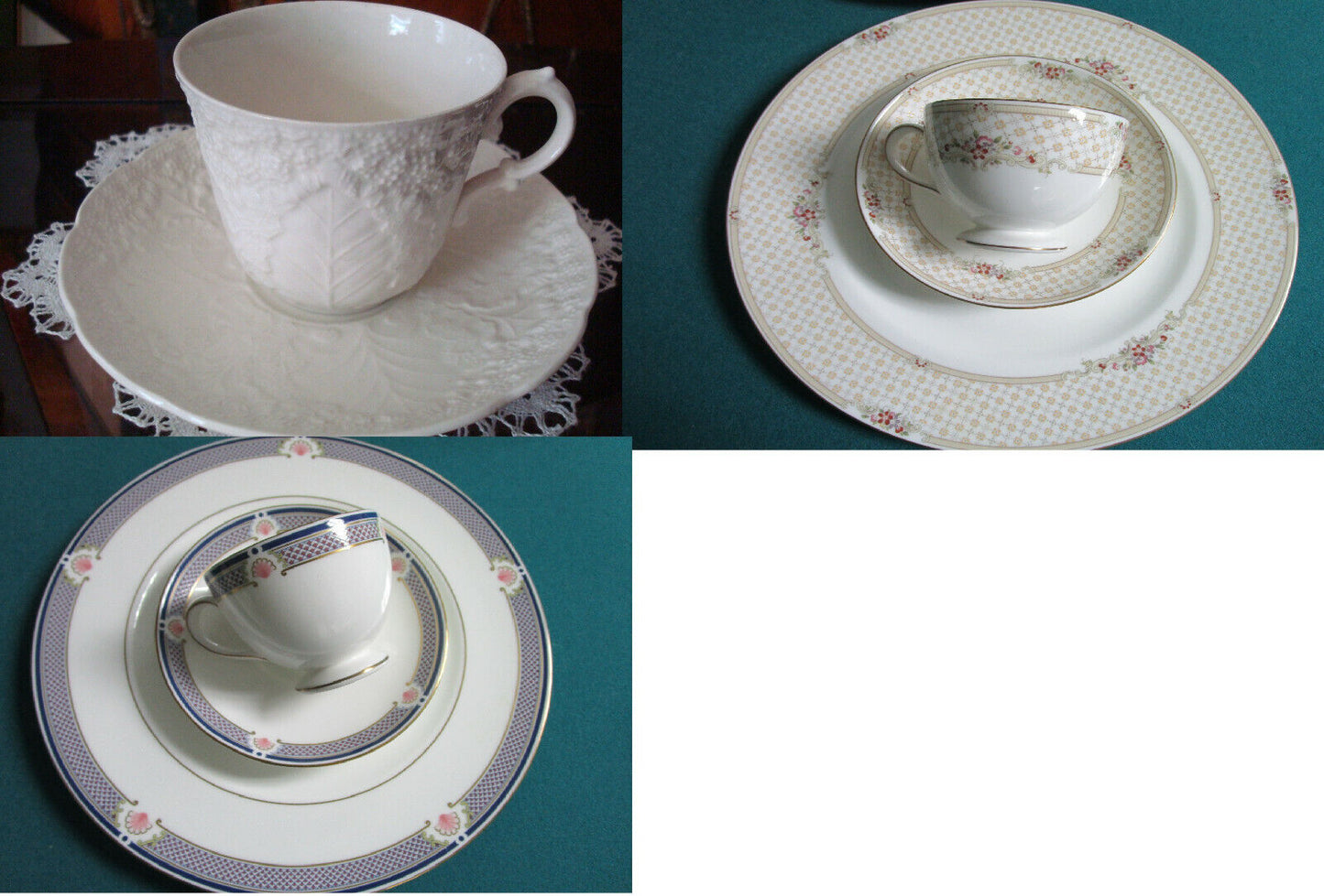 WEDGWOOD DINNER SET CUALIFLOWER WARE - LEIGHT SHAPE- LATTICE FLORAL PICK ONE