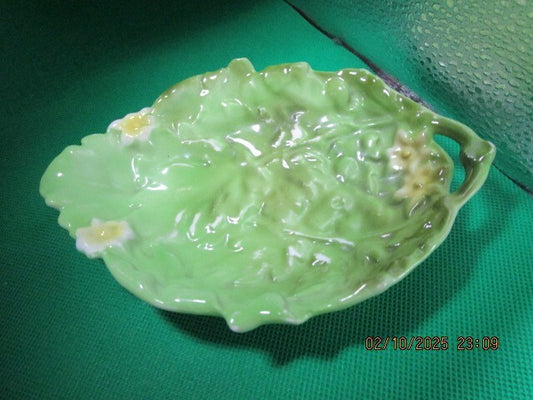 Royal Bayreuth Green Leaf Vanity Dish 6.50" [89C]