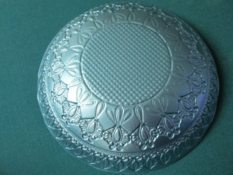 TURKISH ART GLASS BOWL 2 X 8 3/4" REVERSE PAINTING 100 PURE SILVER PICK 1