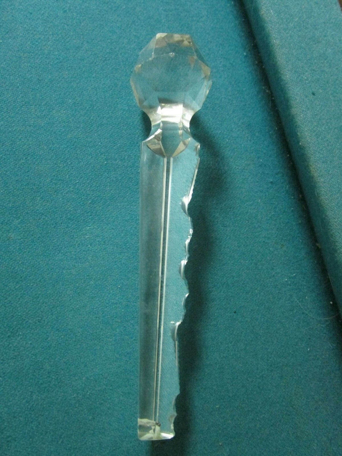 ANTIQUE 6 CUT SPEAR CRYSTAL PRISM 15"