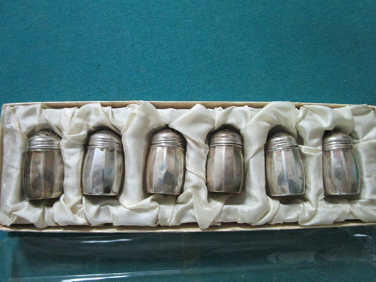 6 STERLING SHAKERS 1 1/2" IN ORIGINAL BOX