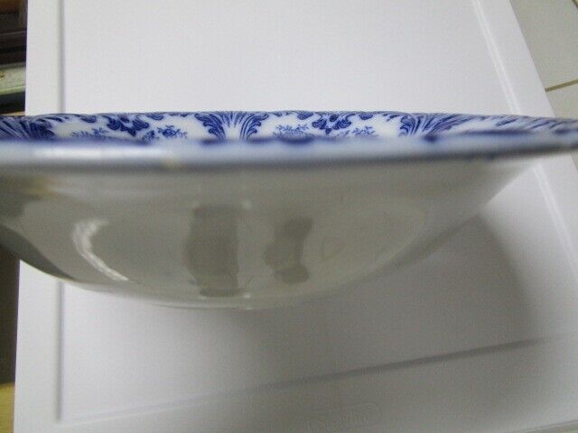 Antique ROYAL BONN-FRANZ ANTON MEHLEM  Meissen flow blue bowl, Germany [a4-r.5]