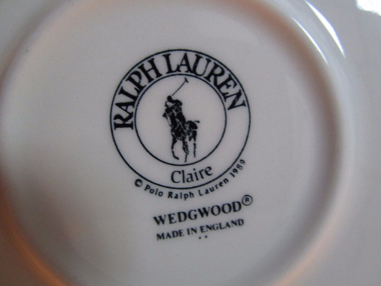 WEDGWOOD CUP AND SAUCER "CLAIRE" PATTERN FOR RALPH LAUREN ORIGINAL