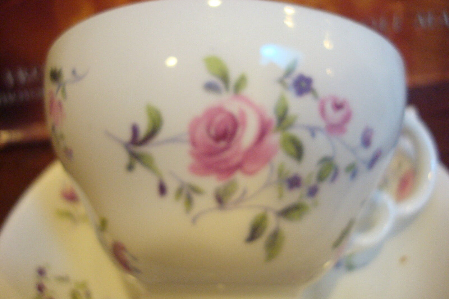 Adderley China cup and saucer, Lawley pattern, made in England, roses [a5#10]