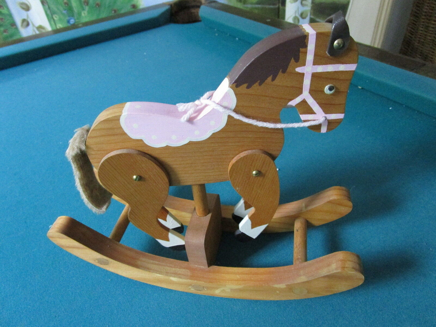 Wooden rocking horse with movable parts, very good condition [a*5]