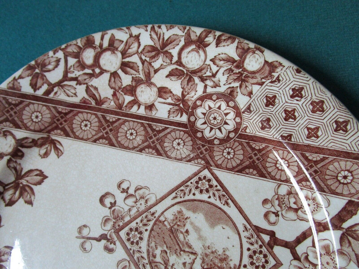 1885-90 Ridgways Pottery _Stoke On Trent /England 3 DINNER PLATES 9" "DADO" PATT