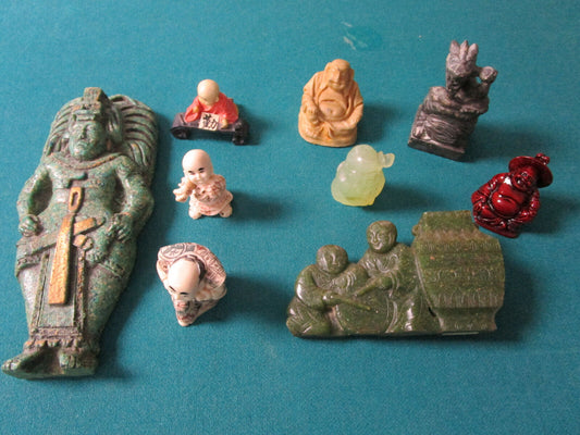 NETSUKES VINTAGE ANTIQUE CHINESE JAPANESE SOAPSTONE PAPERWEIGHT TAGUA NUT