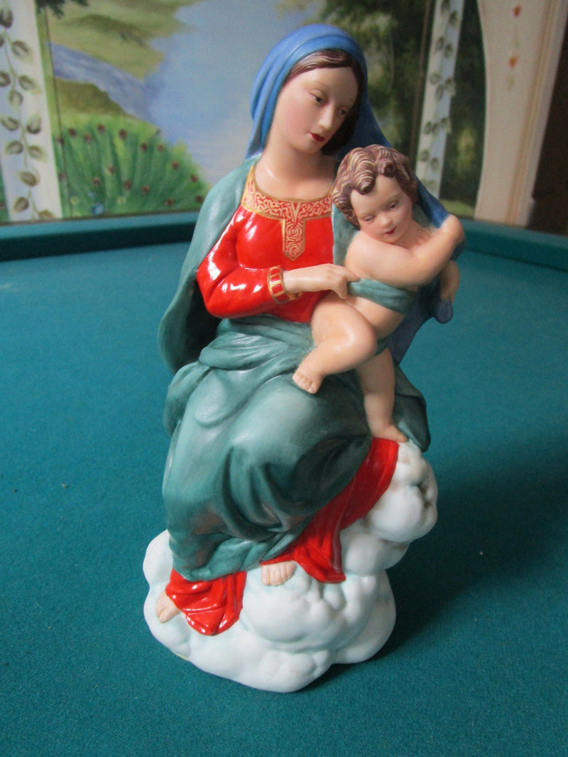 Madonna Di Foligno Sculpture Figurine Franklin Mint 9 1/2" Orig
