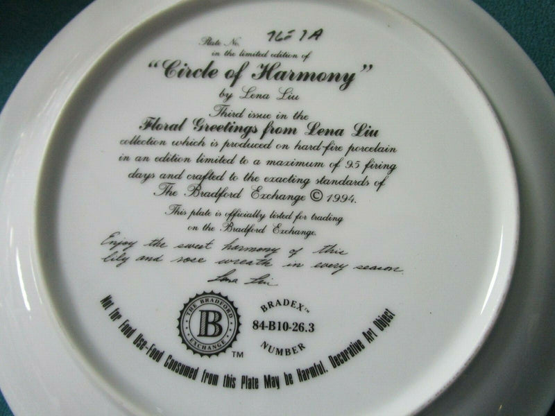 Lena Liu Collector Plates Floral Greetings Inspirational Pick 1 ^^