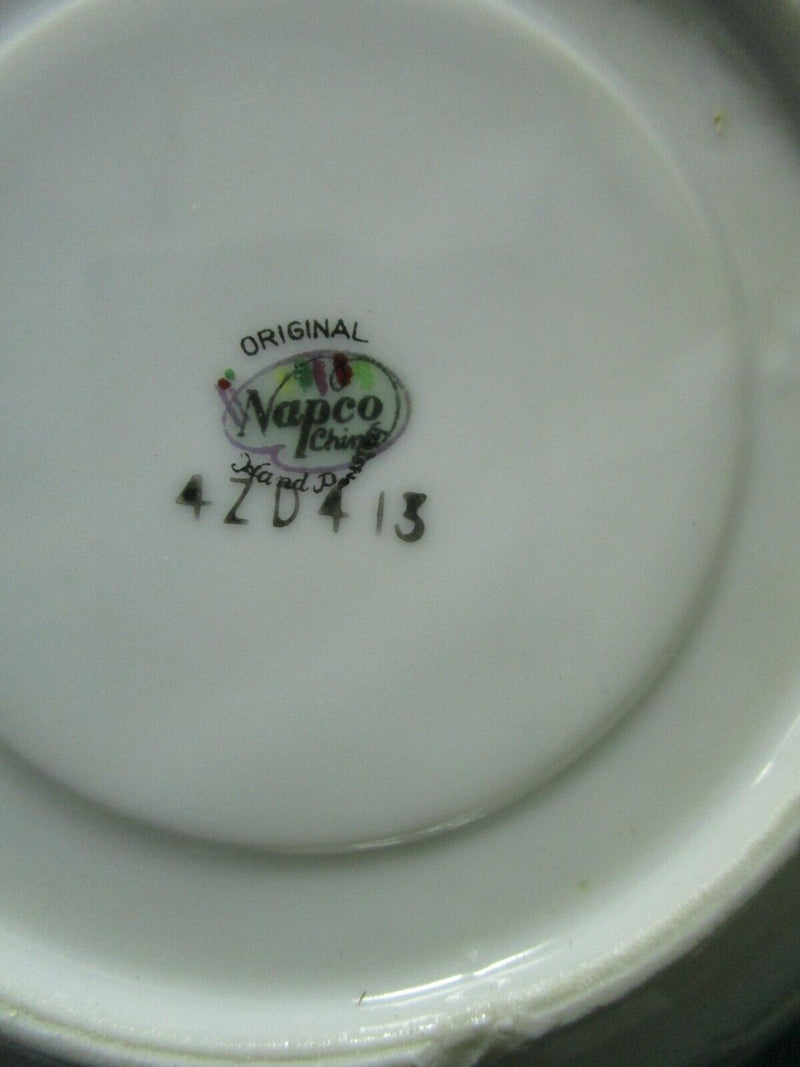 Napco Mid Century Japan Lusterware Floral Tea Cup Saucer  [86]