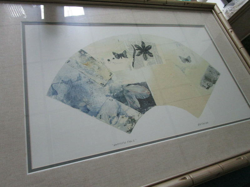 MATSUOKA LITHOGRAPH SIGNED IN PLATE UNTITLED FAN PICK ONE