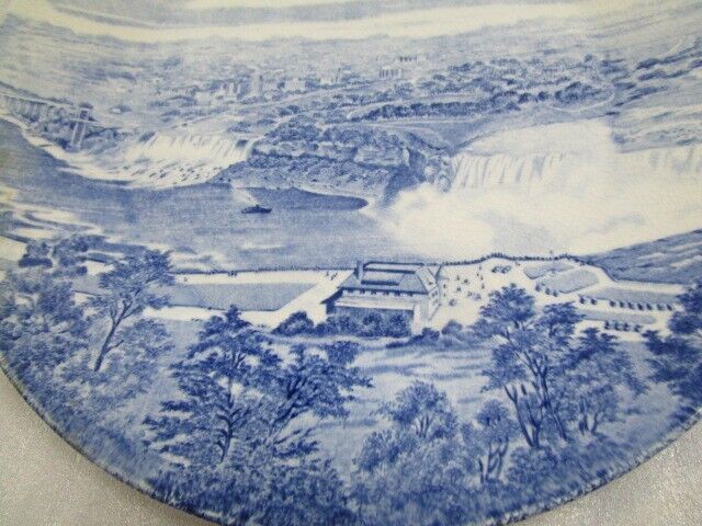 Vintage collector plate - Niagara Falls by J & G Meakin, England blue 1962[bp41