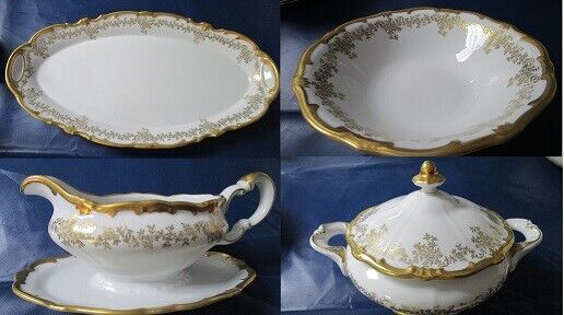 1920's GERMAN WEINER PORCELAIN CHINA TUREEN TRAY  GRAVY  BOAT BOWL PICK 1