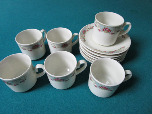 Tirschenreuther Germany Coffee Set  12 Pcs Cups / Saucers Rare [80H]