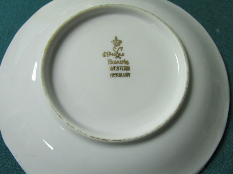 Oscar Schaller Tea Cup And Saucer Roses Original Germany