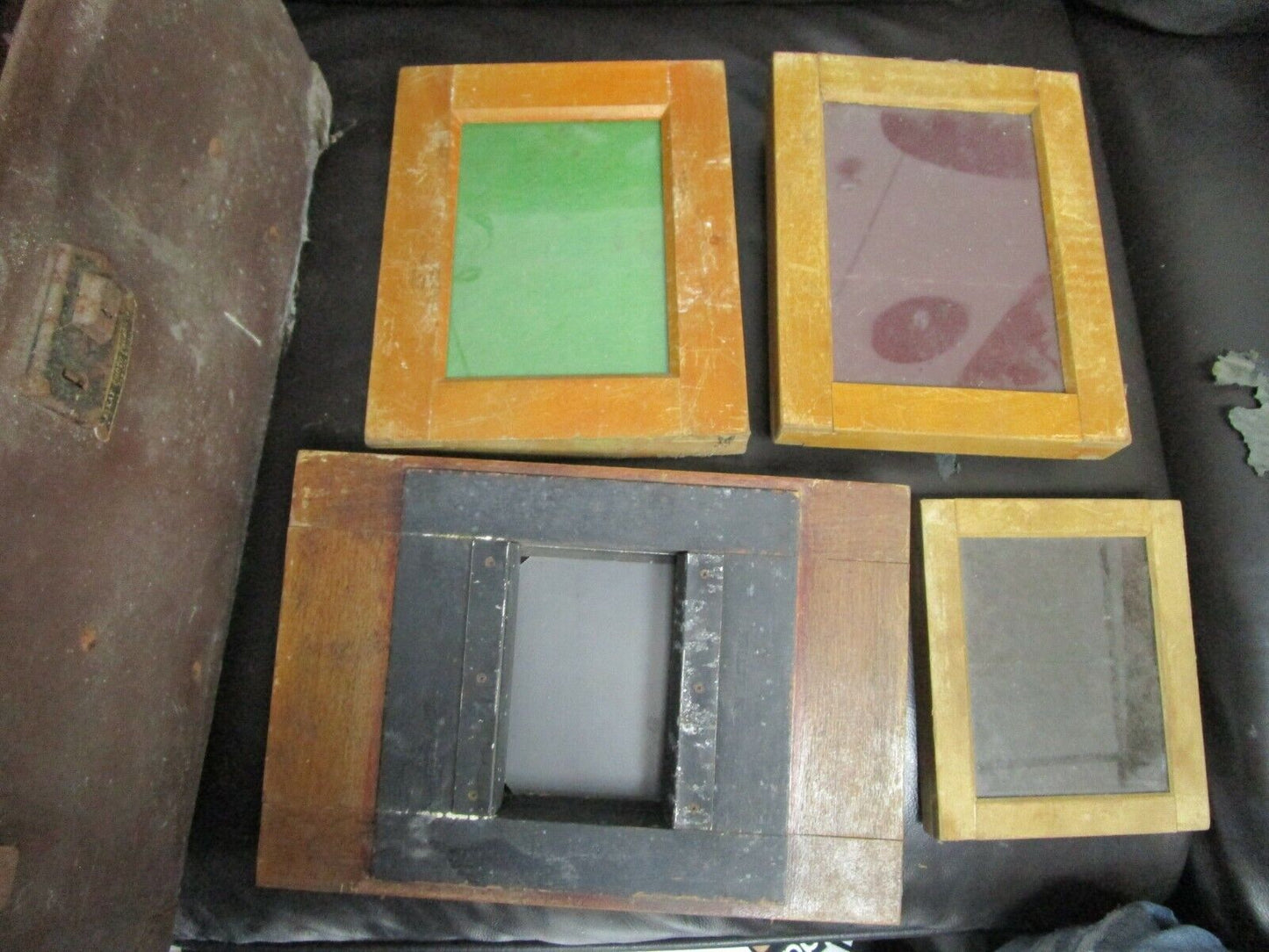 ANTIQUE BURKE & JAMES CONTAC PRINTING FRAMES CAMERA GROUND GLASS CASE ELKAY