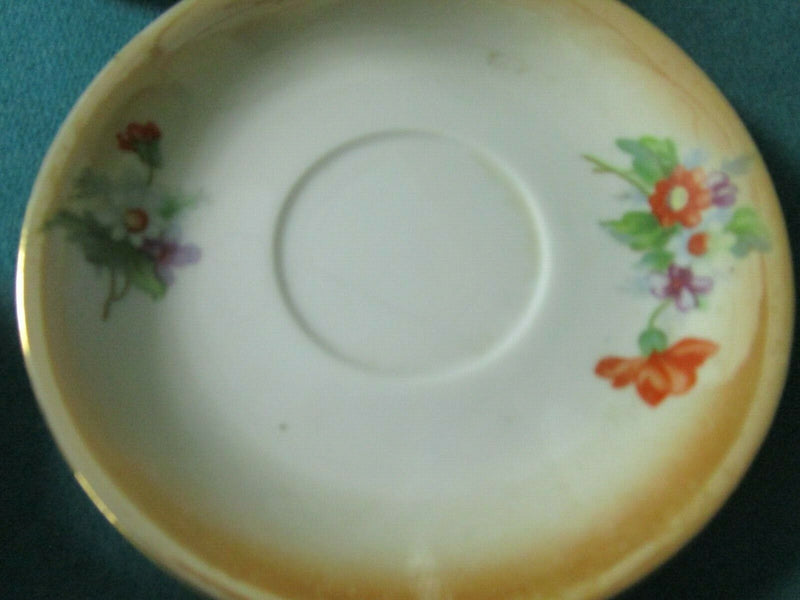 Moriyama Occupied Japan Set Of 4 Coffee Cups Saucers  [85]