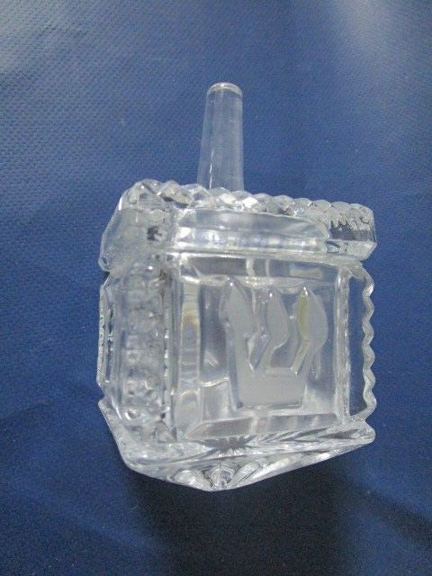 WATERFORD IRELAND DREIDEL CRYSTAL 4 1/2 X 2 1/2"