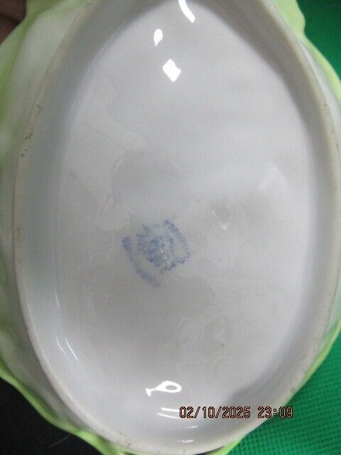 Royal Bayreuth Green Leaf Vanity Dish 6.50" [89C]