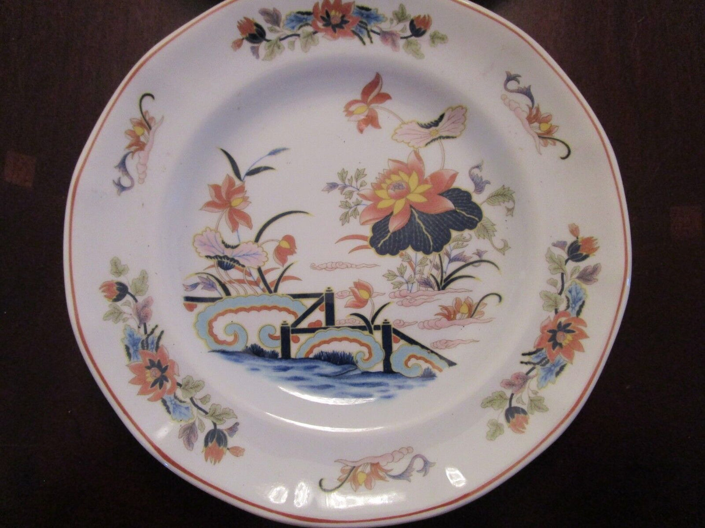 WEDGWOOD 4 BREAD PLATES LOTUS PATTERN, 6" ^^