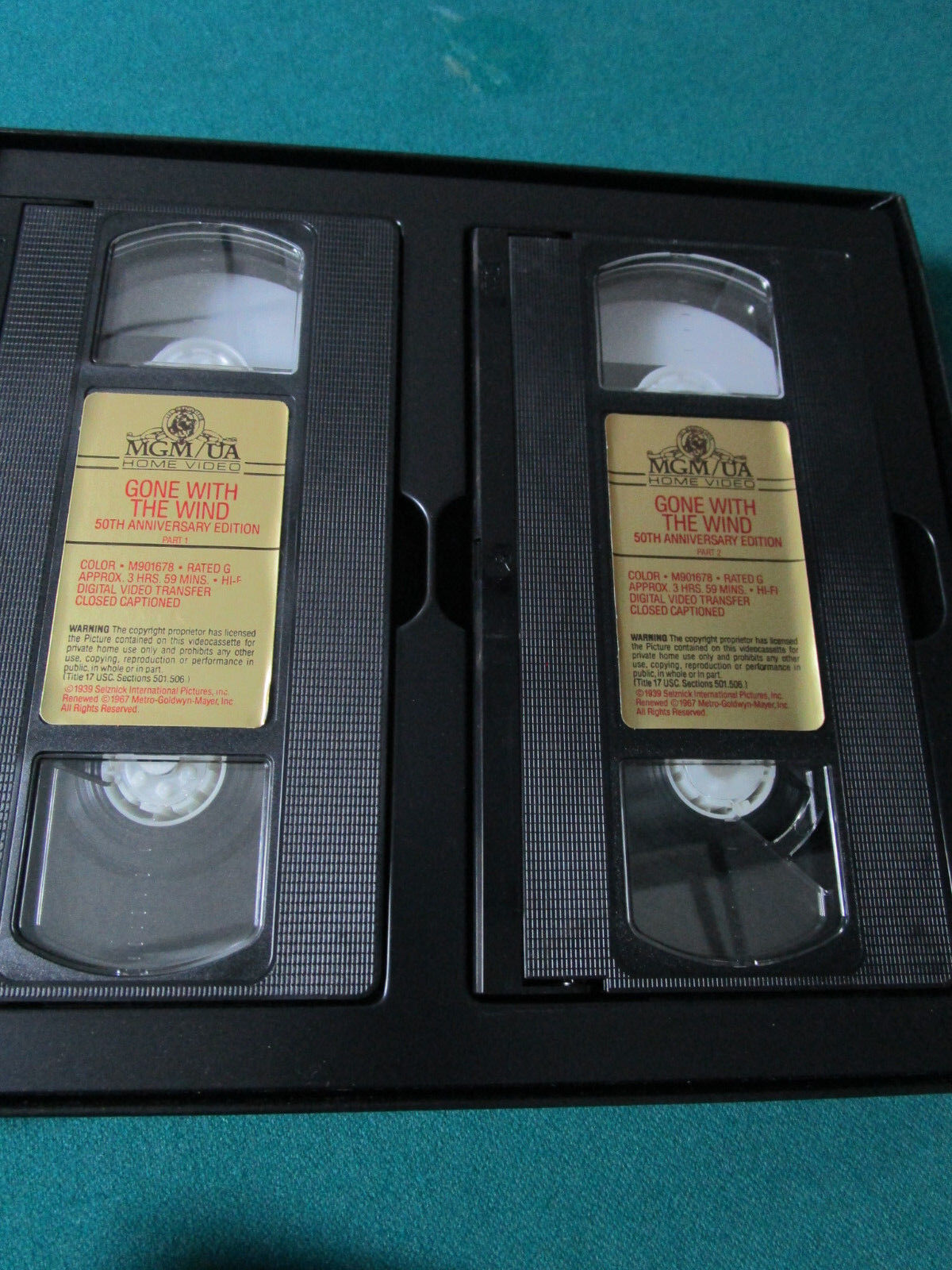 VHS 50TH ANNIVERSARY GONE WITH THE WIND NIB ORIGINAL