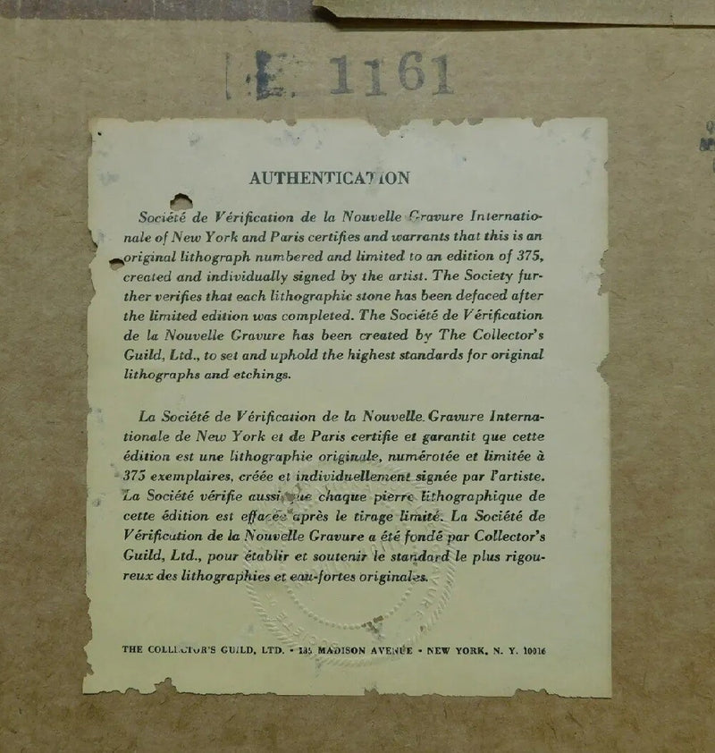 Framed lithograph by Denis Paul Noyer (French 1940-) STREET SCENES PICK1