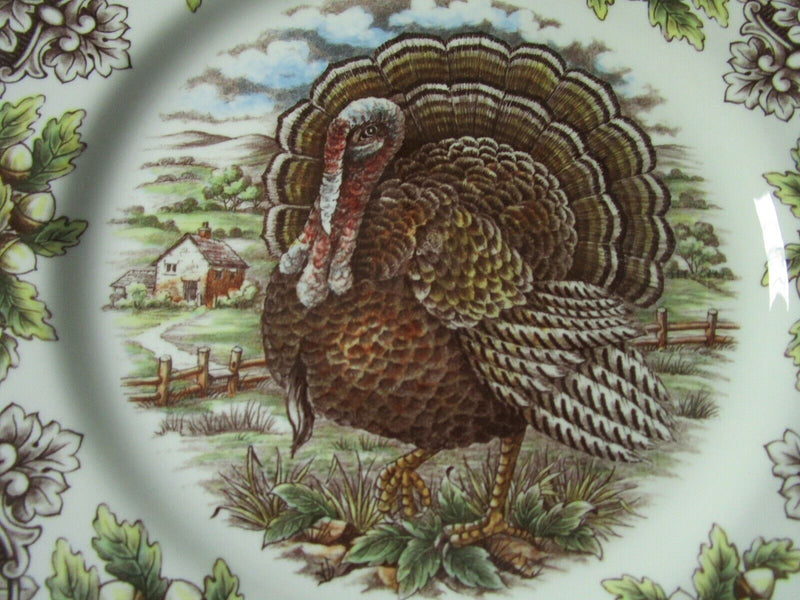 Royal Stafford Pottery Platter 11 " Turkey Thanksgiving Christmas Foxes Pick1