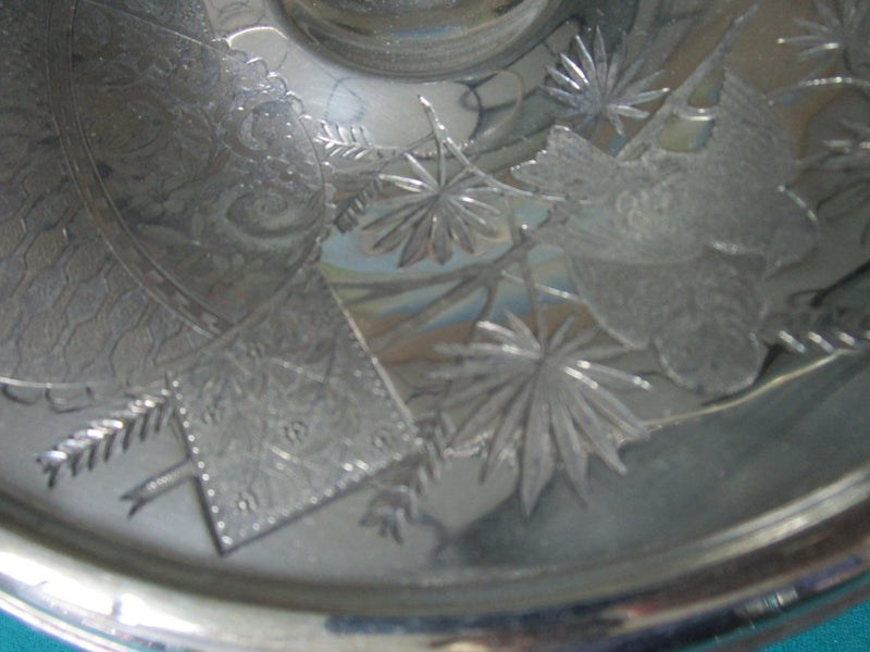 ANTIQUE BRIDAL BASKET MERIDEN 1841  SILVERPLATE 7 X 10"  CLASSIC VICTORIAN origi