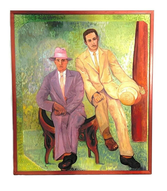 Amalia Brujis Contemporary Impressionist Portrait of Artist's Father & Uncle