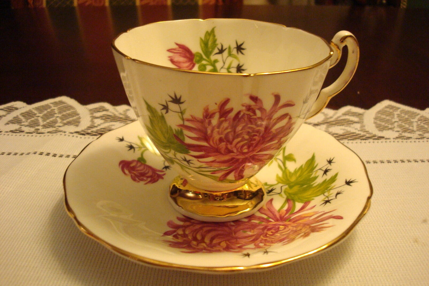 Adderley made in England TEA TIME cup and saucer decorated with Dandalions [80h]