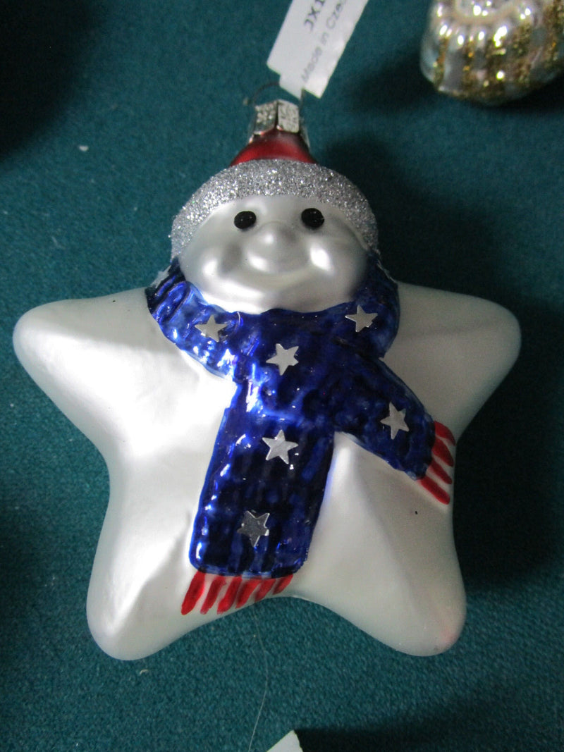 Vintage 5 Glass Christmas Ornaments Made In Czechoslovakia 2-3"  Original Glass