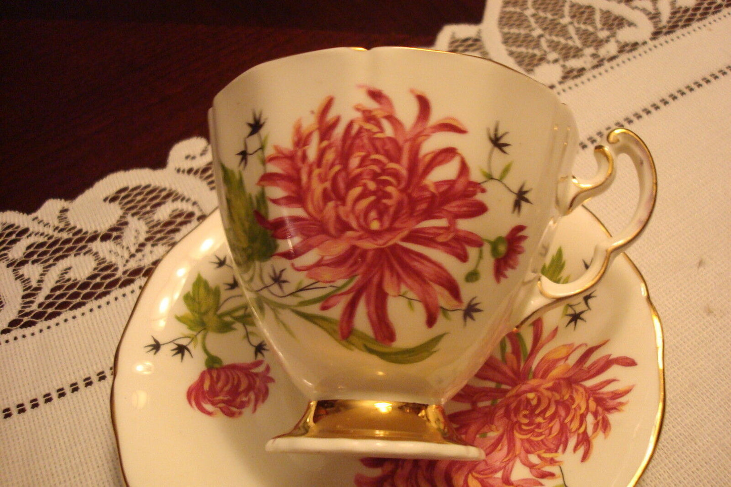 Adderley made in England TEA TIME cup and saucer decorated with Dandalions [80h]