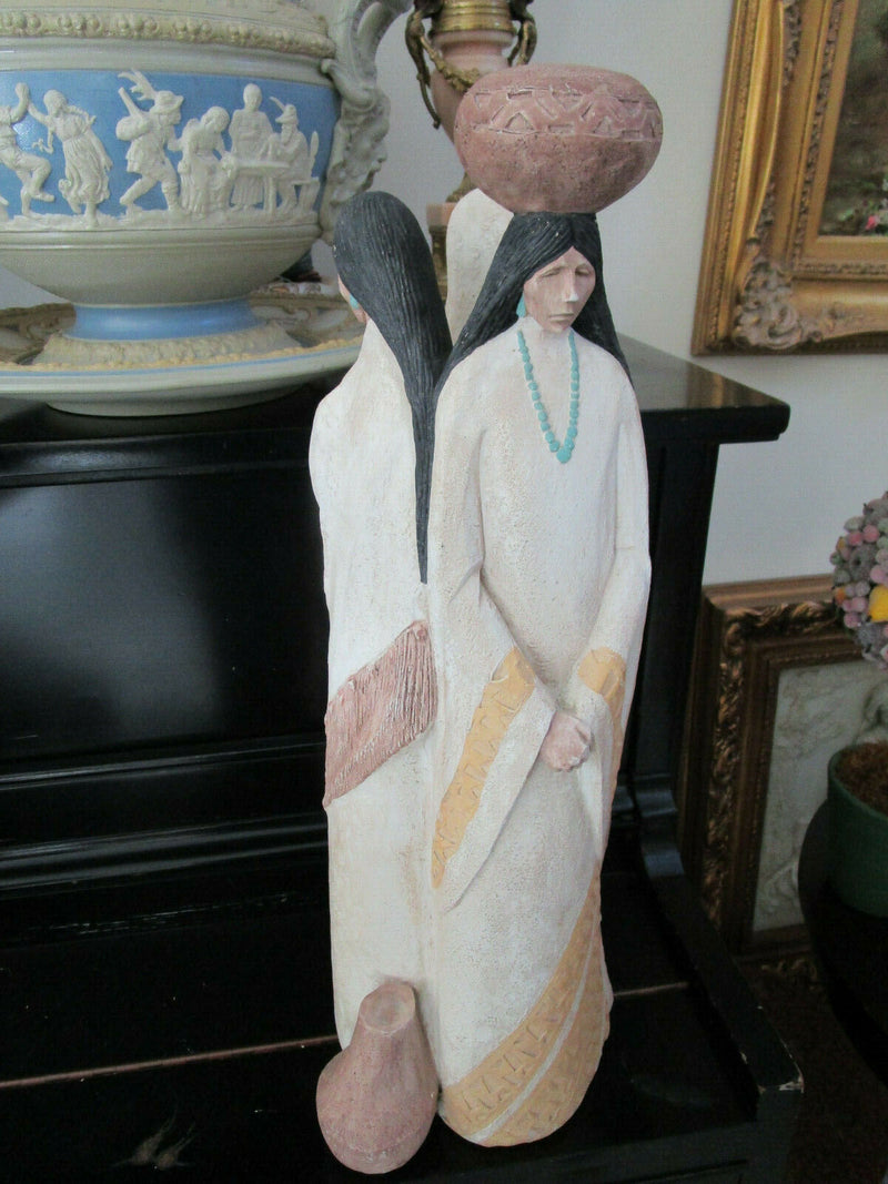EARTH WIND & FIRE  SOUTHWESTERN INDIAN WOM 1988-Austin SCULPTURE FIGURINE