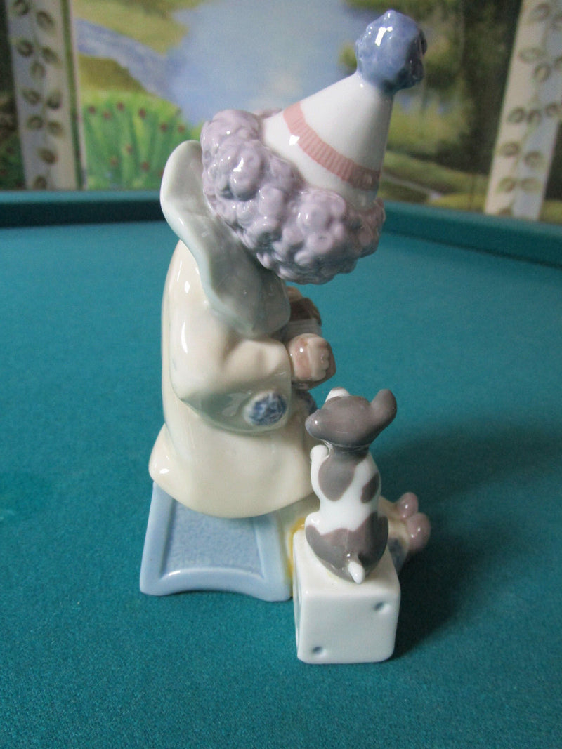 Lladro Figurine Clown And Dog 6" [*Aa]