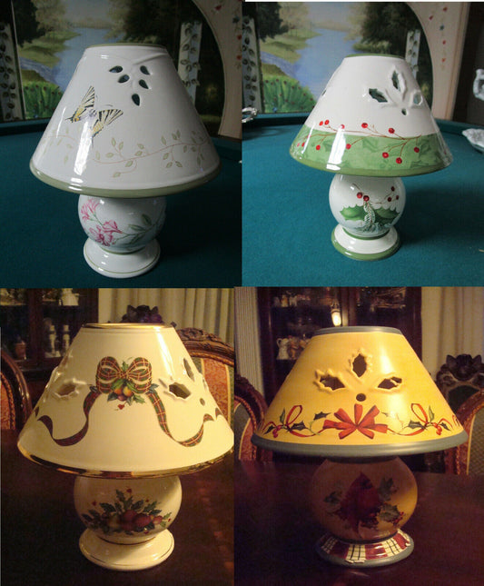 Lenox Candleholder Table Lamp Votive Candle Christmas Metal Bracket Pick 1