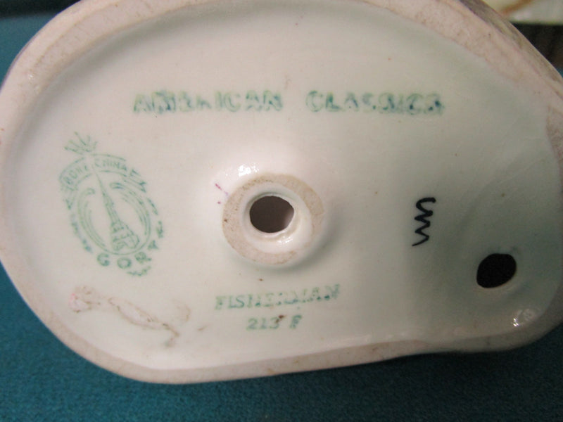 GORT USA POTTERY FIGURINES: FISHERMAN  FISH VENDOR & DUTCH CHILDREN orig PICK 1