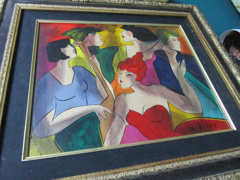 LINDA LEKINFF ORCHESTRA OIL ON BOARD SIGNED ORIGINAL