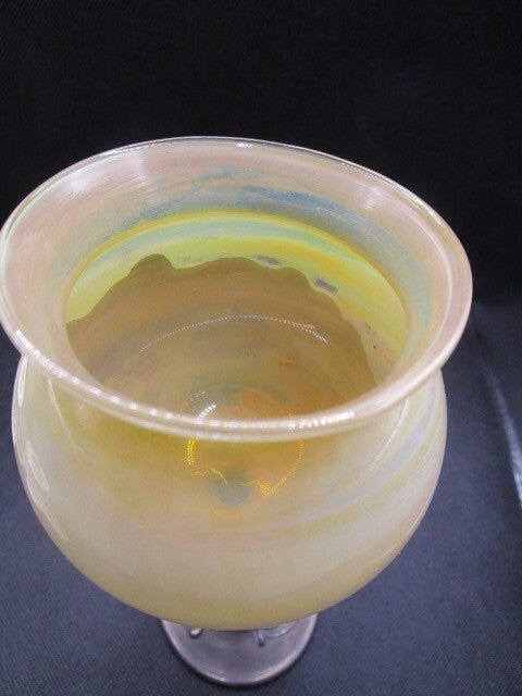 King Solomon Israeli sterling silver overlay glasscandle holder signed Hazar [ac